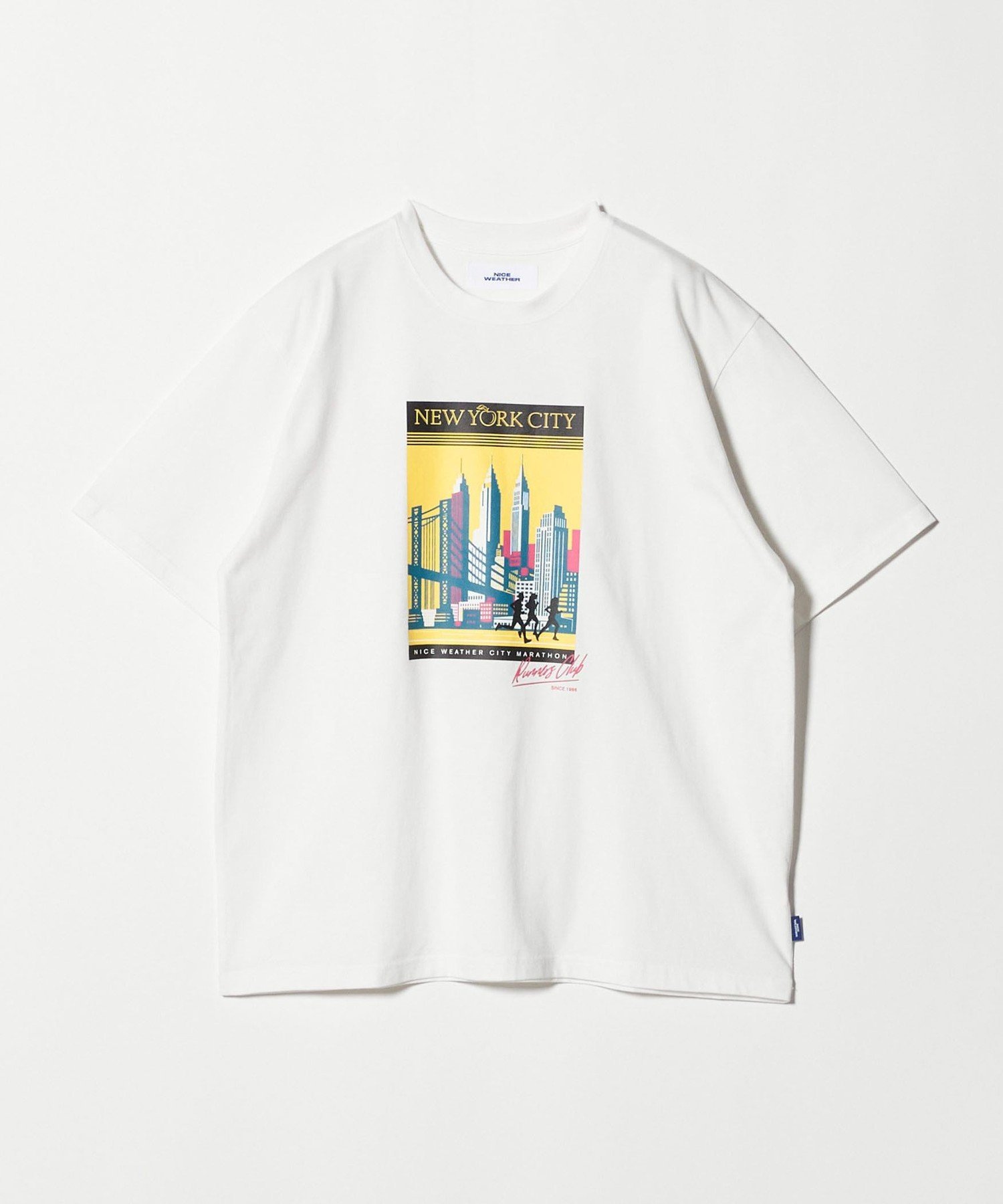 NICE WEATHER ＜NICE WEATHER＞NYCプリント Tシャツ ビューティー＆ユース ユナイテッドアローズ トップス カットソー・Tシャツ ネイビー グレー ホワイト