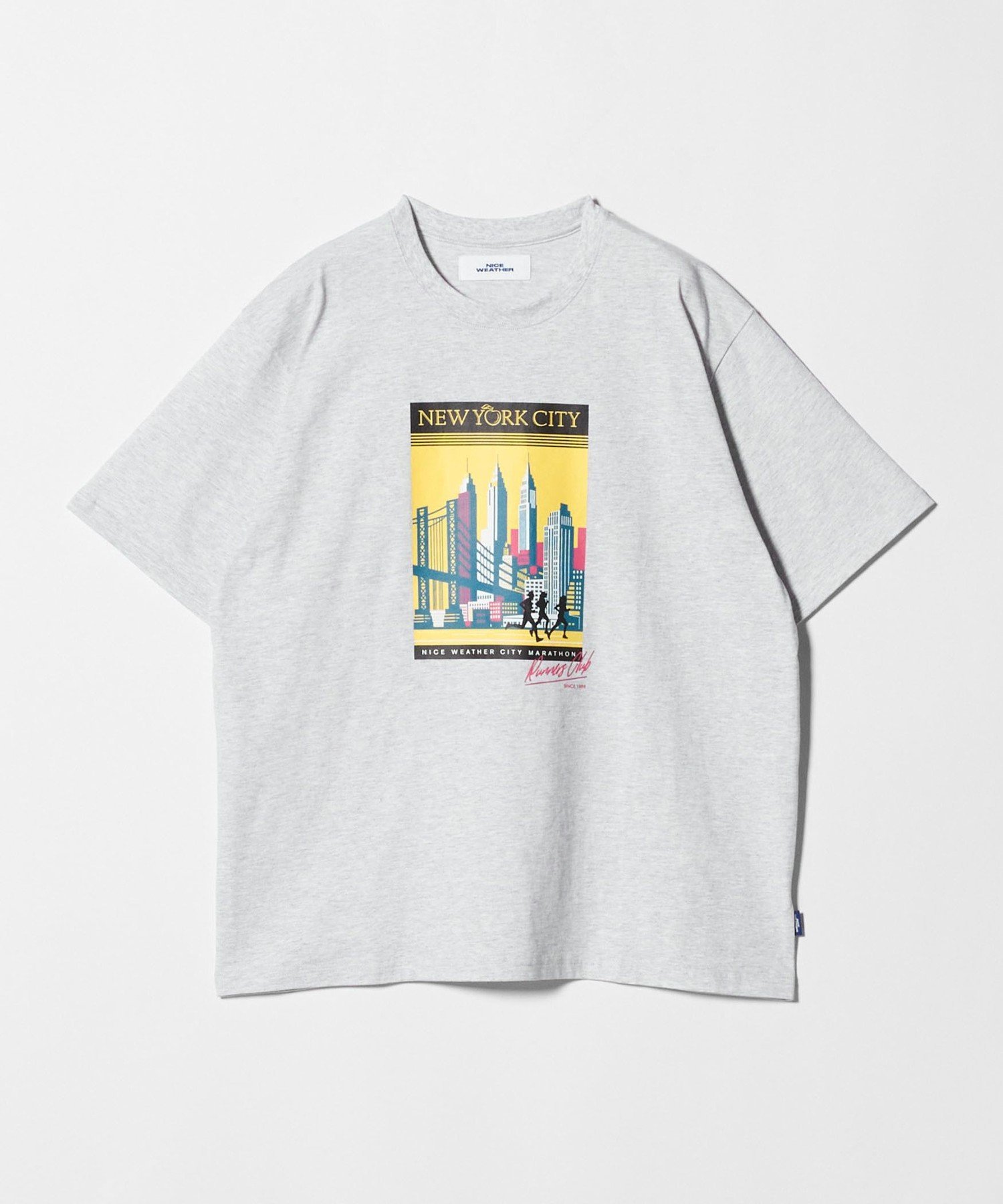 NICE WEATHER ＜NICE WEATHER＞NYCプリント Tシャツ ビューティー＆ユース ユナイテッドアローズ トップス カットソー・Tシャツ ネイビー グレー ホワイト