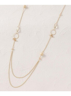 【SALE/40%OFF】pink adobe ミックスパーツネックレス ピンクアドベ アクセサリー ネックレス ホワイト ブラウン レッド