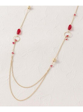 【SALE/40%OFF】pink adobe ミックスパーツネックレス ピンクアドベ アクセサリー ネックレス ホワイト ブラウン レッド