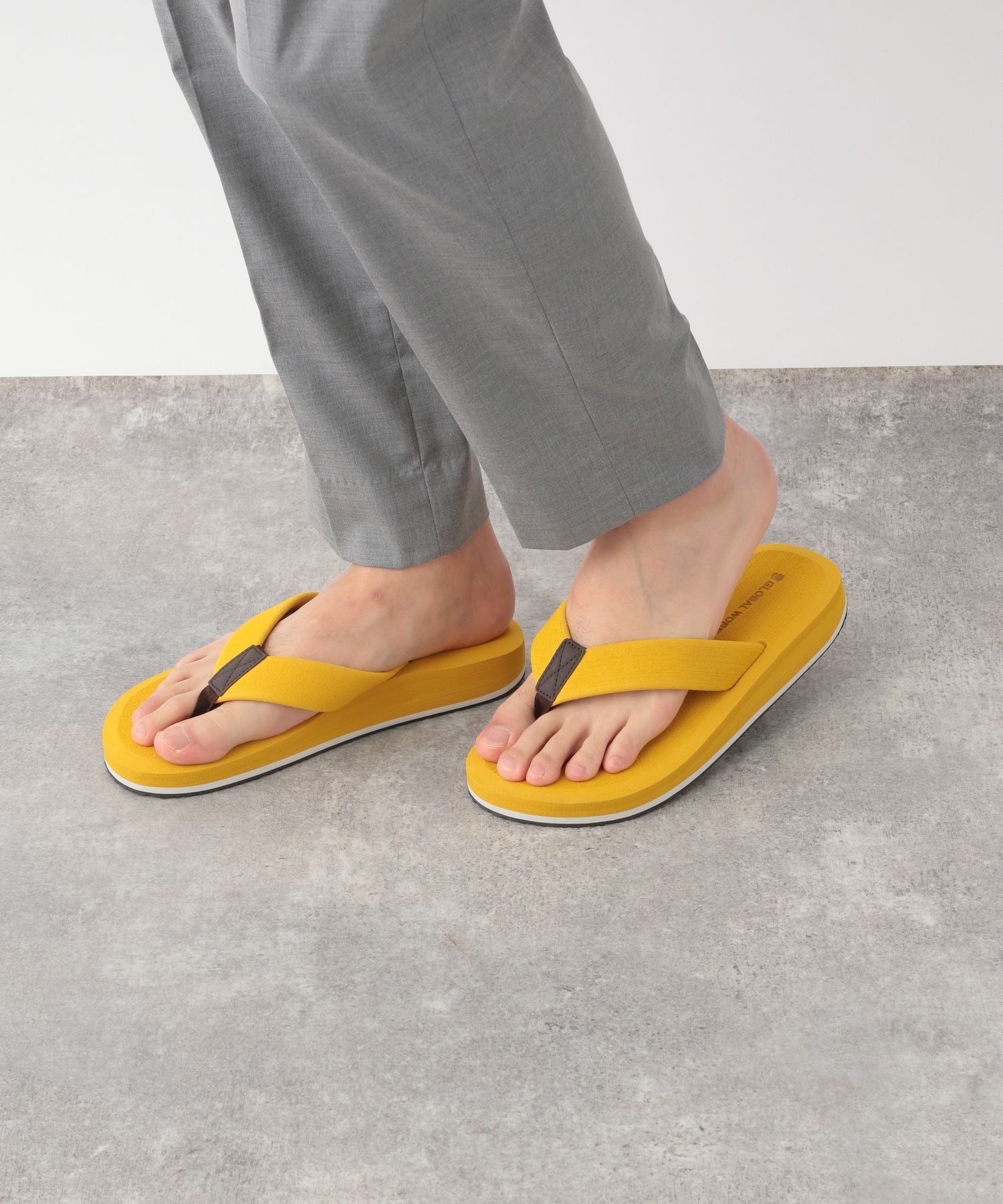 【SALE／40%OFF】GLOBAL WORK (M)ヤミツキクッションサンダルTN グローバルワーク シューズ・靴 サンダル イエロー ネイビー ブラウン ブラックのサムネイル