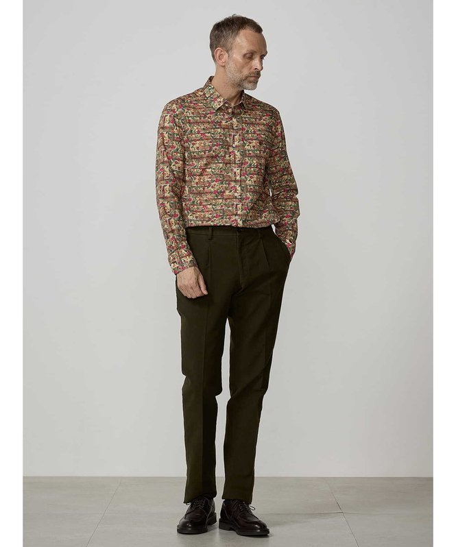 MEN Rewilding Print Shirt アクアスキュータム トップス シャツ・ブラウス ブラウン