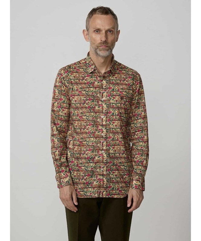 MEN Rewilding Print Shirt アクアスキュータム トップス シャツ・ブラウス ブラウン