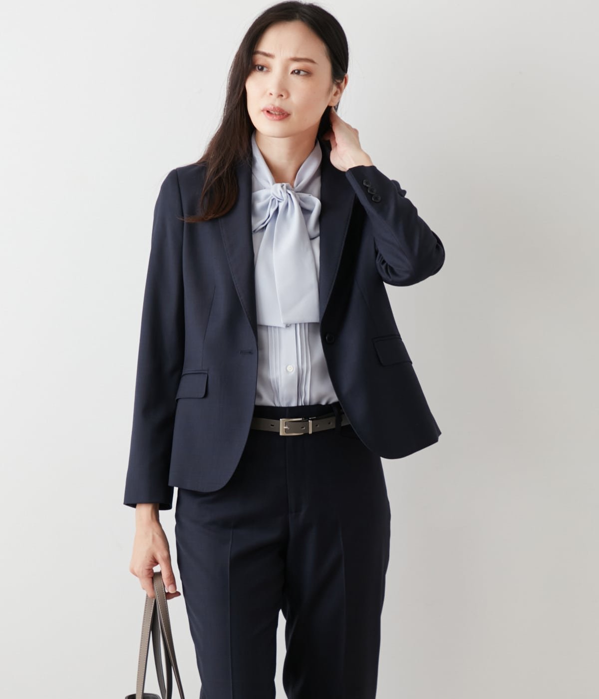 NEWYORKER WOMEN L-SIZE 【L】グレンチェック ノッチドラペル1釦ジャケット ニューヨーカー エルサイズ ジャケット・アウター テーラードジャケット・ブレザー ネイビー