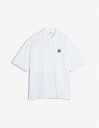 Maison Kitsune Maison Kitsune/(M)BOLD FOX HEAD PATCH OVERSIZE POLO メゾン キツネ トップス ポロシャツ ホワイト【送料無料】