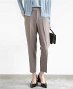 MK MICHEL KLEIN メランジ調テーパードパンツ/セットアップ対応/洗える エムケーミッシェルクラン パンツ その他のパンツ ベージュ ブラック【送料...