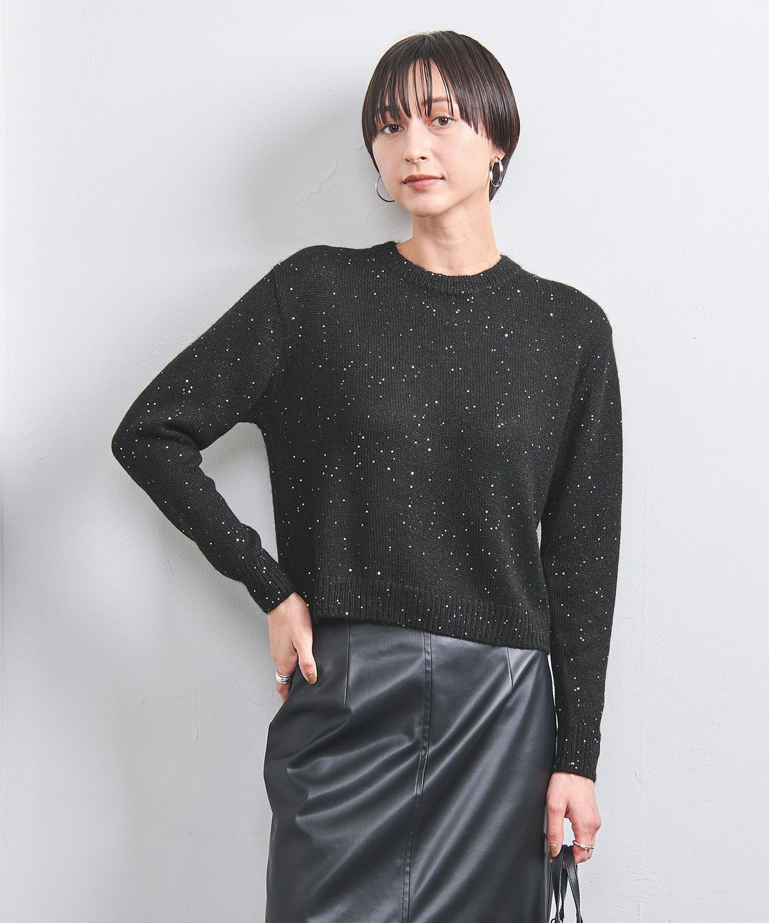 【SALE／60%OFF】UNITED ARROWS カラースパンコール クルーネック ニット ユナイテッドアローズ アウト..