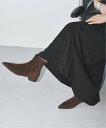 GRISE 《予約》GRISEレザーポインテッドソフトフィットショートブーツ ルタロン シューズ・靴 ブーツ ブラウン ブラック【送料無料】