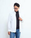 MEN'S MELROSE 《WEB限定》SIDOGRAS スタンダードレギュラーカラーシャツ メンズメルローズ トップス シャツ・ブラウス ホワイト ブルー【送料無料】