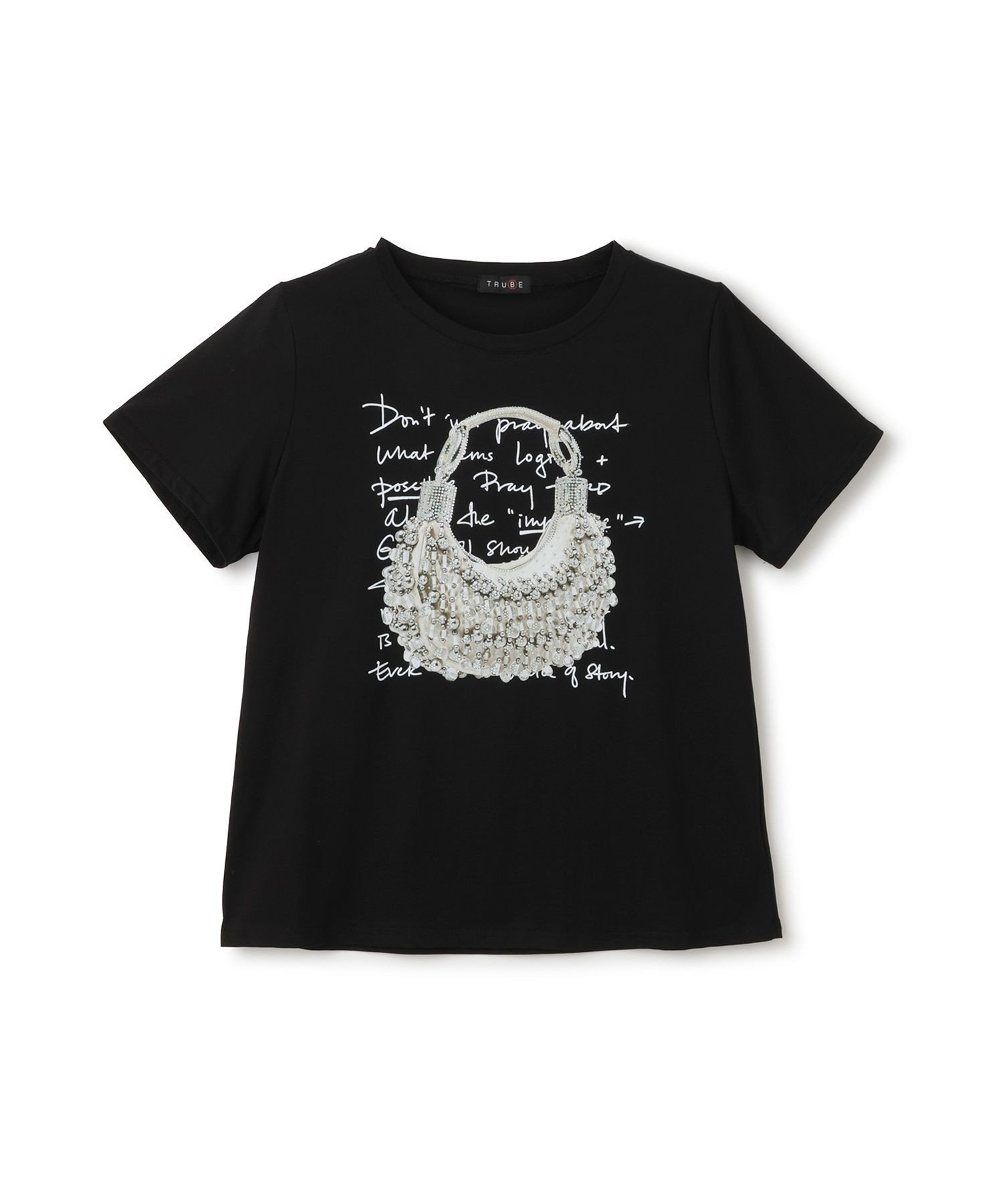 JAYRO バッグモチーフTシャツ ジャイロ トップス カットソー・Tシャツ ブラック ホワイト