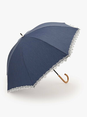 【SALE/30%OFF】Afternoon Tea LIVING レース晴雨兼用長傘 日傘 アフタヌーンティー・リビング ファッション雑貨 折りたたみ傘 ネイビー ベージュ