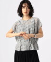 【SALE/55%OFF】K.T KIYOKO TAKASE 【セットアップ対応/前後2WAY】籠目柄オパールプリント フレンチスリーブブラウス コムサ トップ...