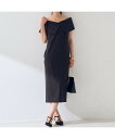 Rouge vif la cle 大衿トリコットワンピース【予約】 ルージュ・ヴィフ ラクレ ワンピース・ドレス シャツワンピース ブラウン ブラック【送料無料...