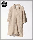niko and ... ラッセル透かし編み柄シャツ ニコアンド トップス シャツ・ブラウス ブルー グレー ベージュ【送料無料】