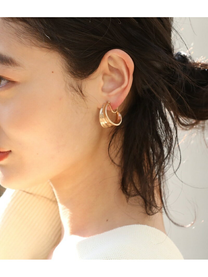 【SALE／50%OFF】VIS 【900円シリーズ】ニュアンスメタルイヤリング ビス アクセサリー・腕時計 イヤリング・イヤーカフ ゴールド シルバー