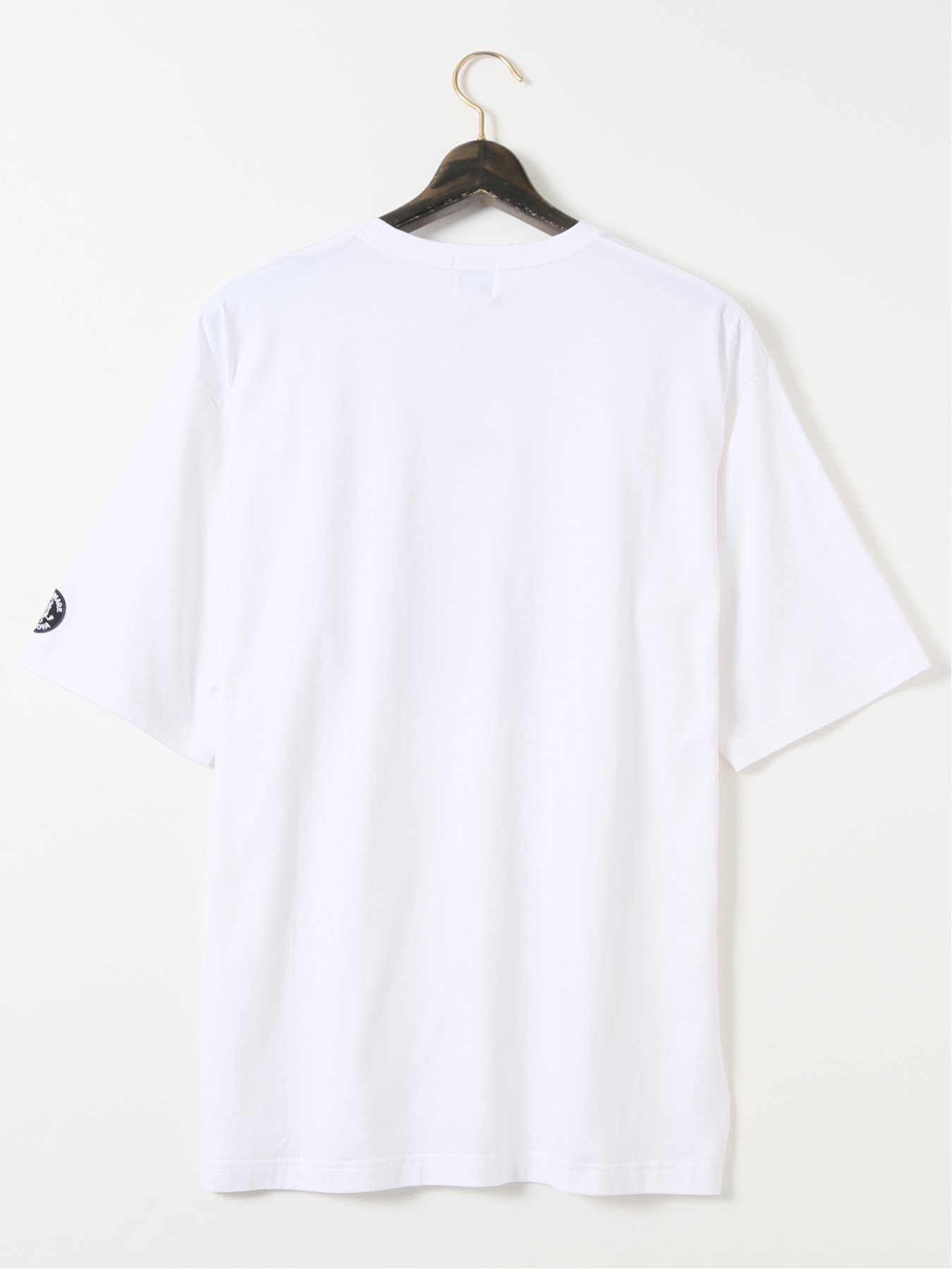 【SALE／10%OFF】GRAND-BACK 【大きいサイズ】シナコバ/SINA COVA 綿天竺 ラバープリント クルー 半袖 Tシャツ タカキュー トップス カットソー・Tシャツ ネイビー ホワイト【送料無料】