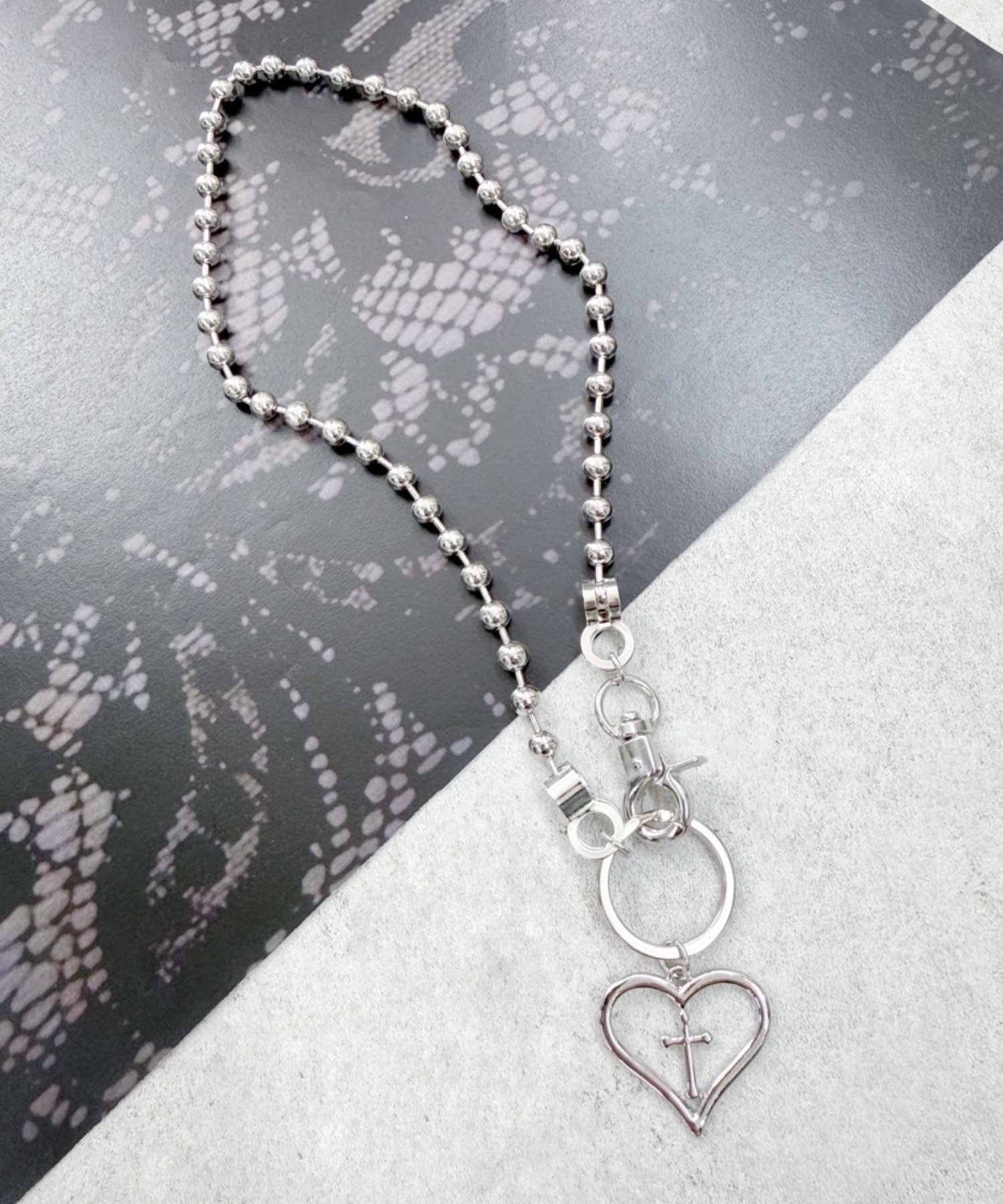 WEGO LADY'S Lリングモチーフボールチェーンネックレス ウィゴー アクセサリー・腕時計 ネックレス