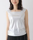 【SALE/60%OFF】HIROKO BIS 【洗える】メタリックプリントノースリーブトップ ヒロコ ビス トップス ノースリーブ・タンクトップ グリーン シ...