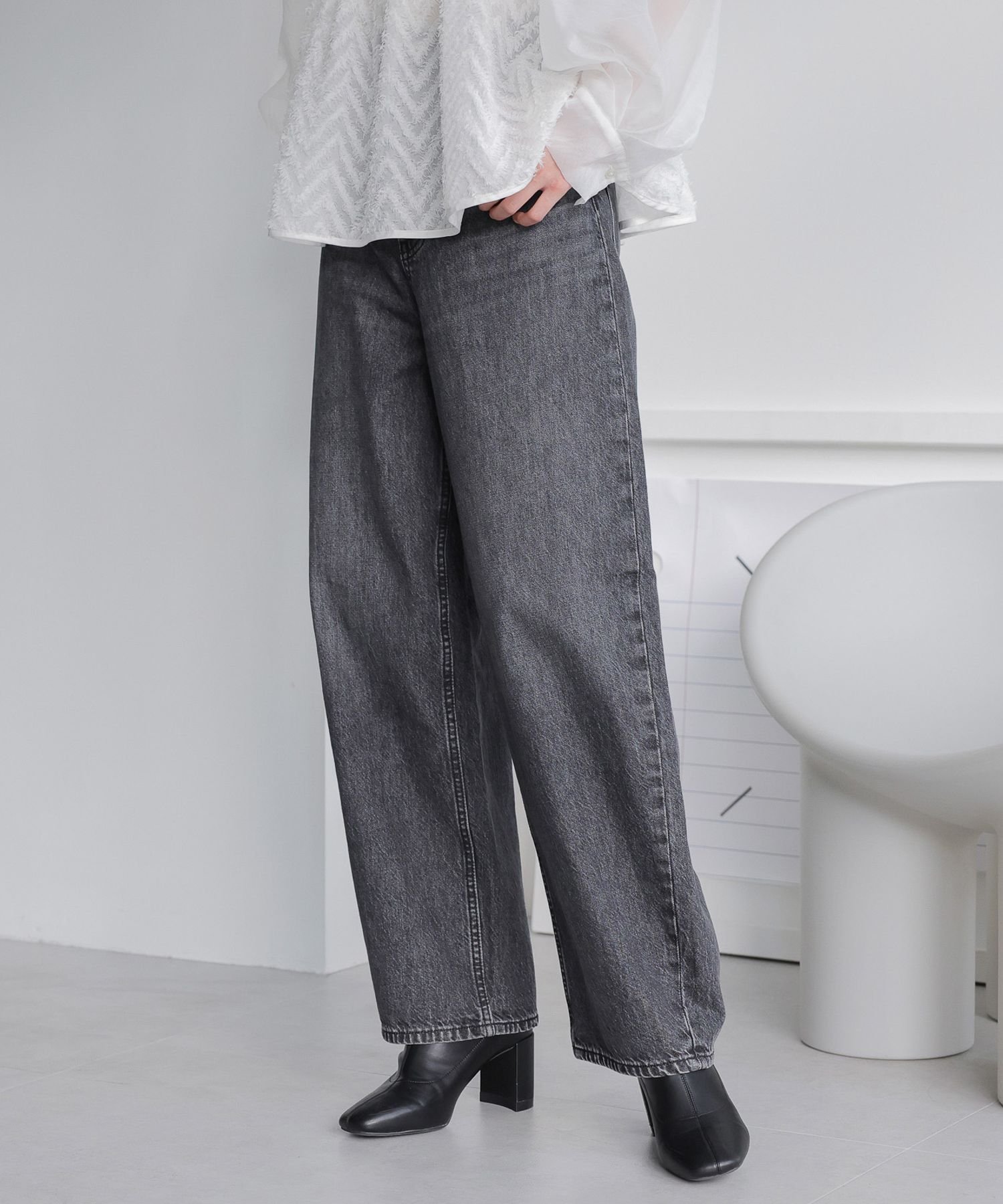 LOWRYS FARM (W)CONEカーブデニムP* ローリーズファーム パンツ ジーンズ・デニムパンツ ブラック ブルー ネイビー【送料無料】のサムネイル