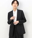【SALE/50%OFF】COMME CA 【セットアップ対応】ポリエステルストレッチカレンダー ジャケット コムサ スーツ・フォーマル スーツジャケット ブラ...