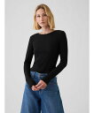 【SALE/80%OFF】GAP (W)モダンリブ クロップドTシャツ ギャップ トップス カットソー・Tシャツ ブラウン ブラック ホワイト