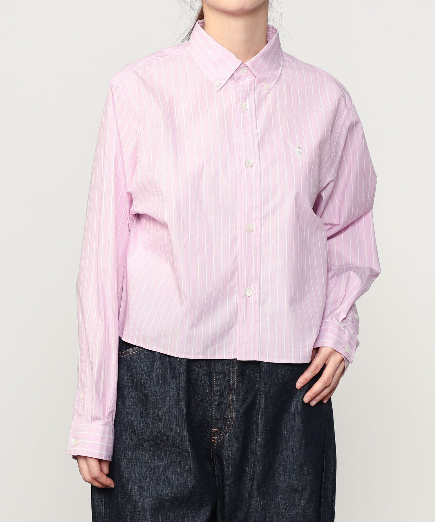 Bshop Gymphlex ｜ コットンブロード ショートボタンダウンシャツ WOMEN ビショップ トップス シャツ・ブラウス ピンク【送料無料】のサムネイル