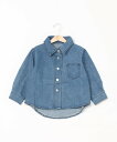 lulu noix lulu noix/(K)ロゴデニムシャツ ミニョントレフル ルームヨンマルサンセレクティッド トップス シャツ・ブラウス ブルー【送料無料...