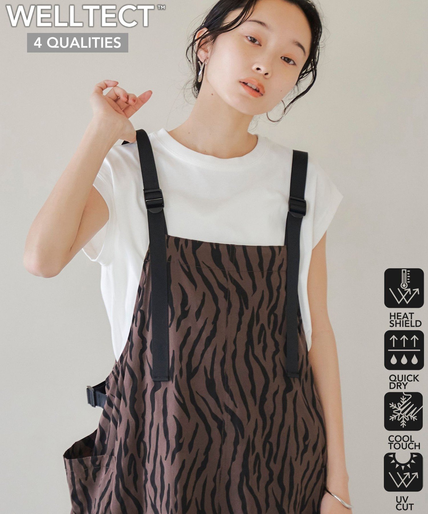 【SALE／28%OFF】coen 【UVカット/接触冷感】WELLTECT USA ノースリーブTシャツ コ...