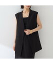 Rouge vif la cle 【セットアップ対応】ストレッチダブルクロスジレ【予約】 ルージュ・ヴィフ ラクレ トップス ベスト・ジレ ブラック【送料無料】