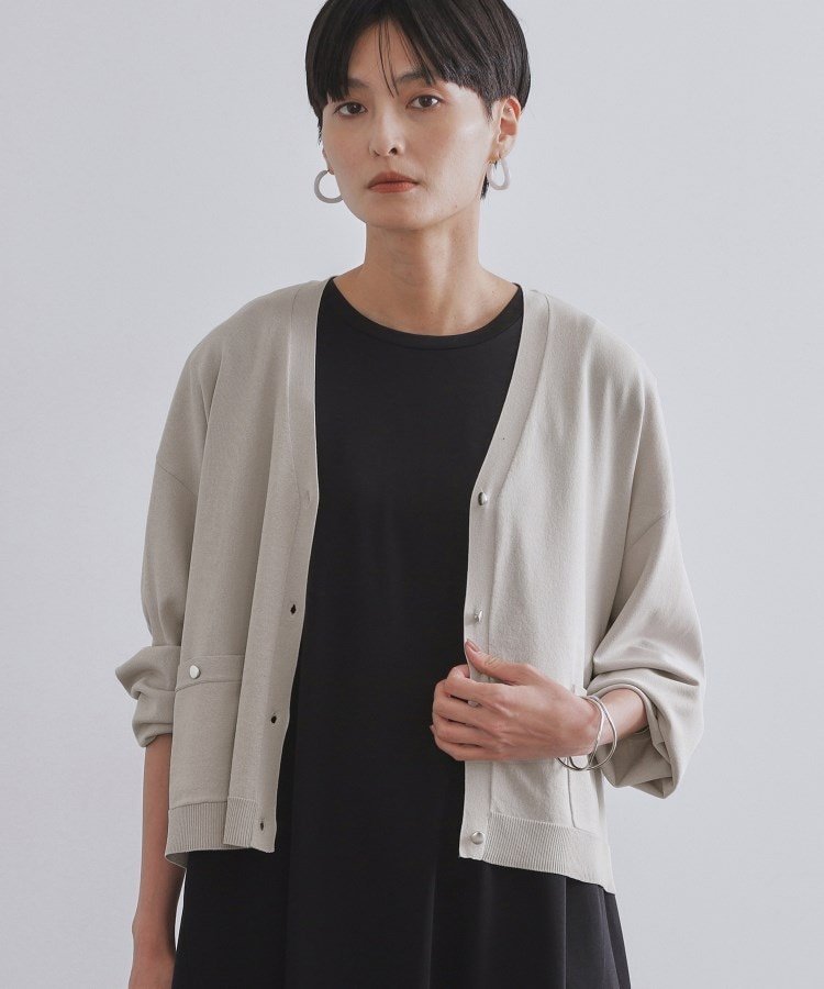 【SALE/40%OFF】OPAQUE.CLIP リラクシーVネックニットカーディガン【UVケア/接触冷感/洗濯機洗い可/抗ピル】 オペークドットクリップ トッ...