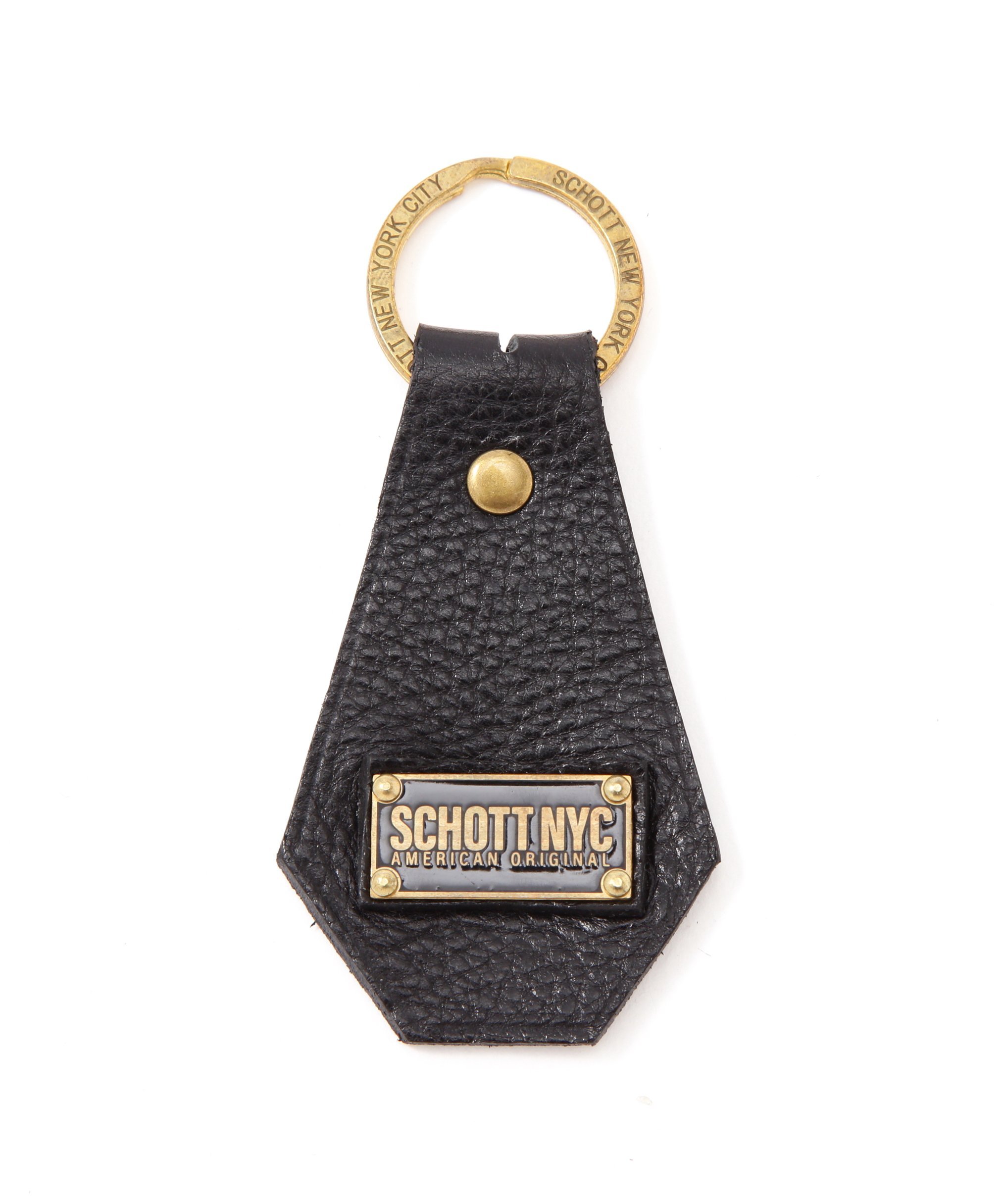 Schott LEATHER KEY RING/レザーキーリング ショット ファッション雑貨 その他のファッション雑貨 ブラック【送料無料】