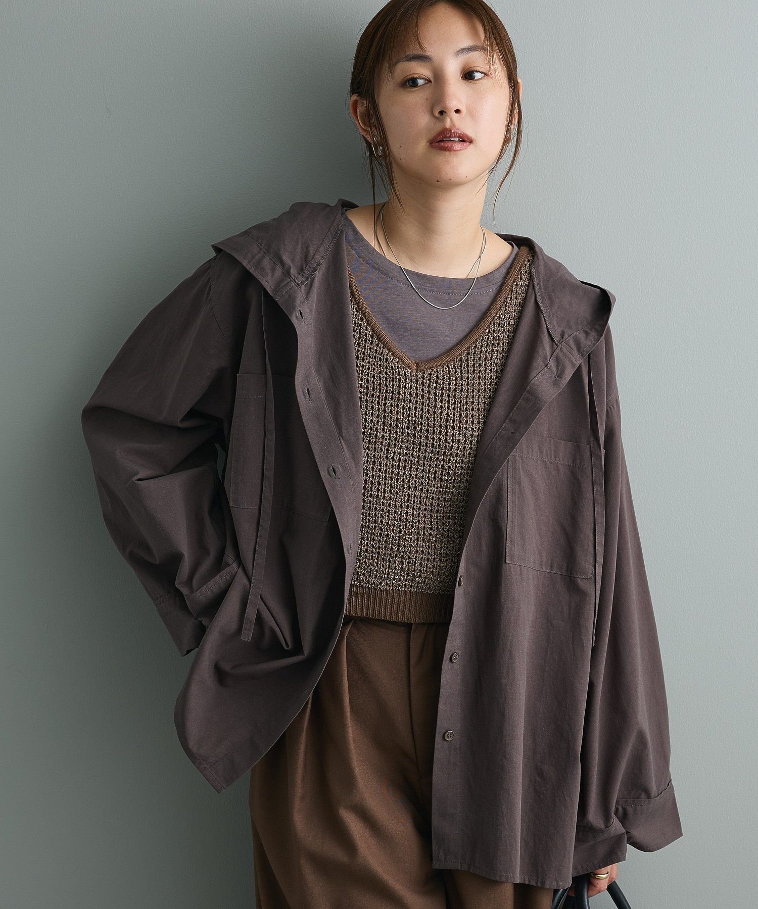 【SALE／25%OFF】CRAFT STANDARD BOUTIQUE フーディーオーバーサイズシャツ クラフトスタンダードブテ..