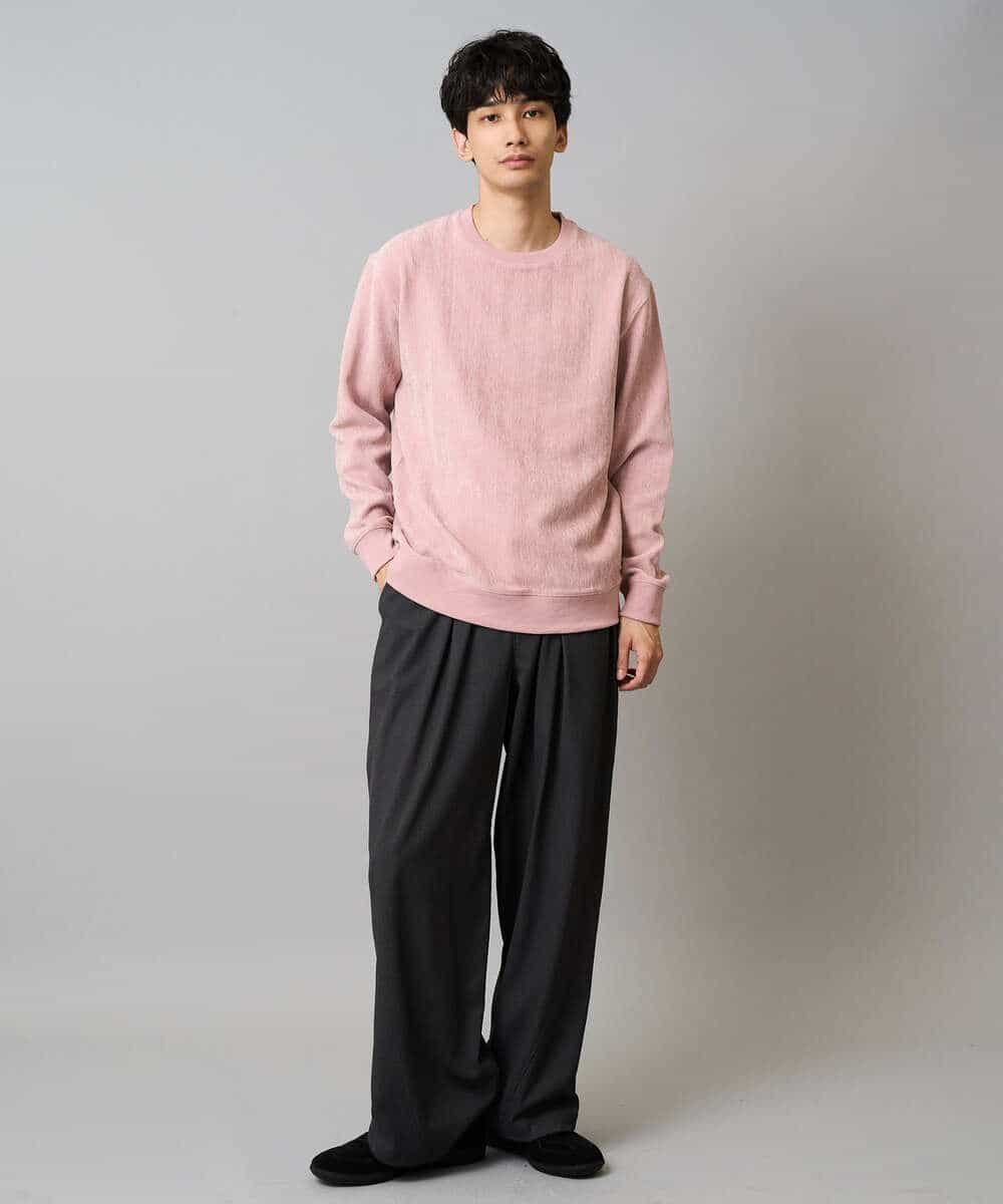 【毛玉になりにくい/ストレッチ】ツイルストレッチ切替オーバーパンツ【洗濯機で洗える】 アー・ヴェ・ヴェ パンツ その他のパンツ ブラック