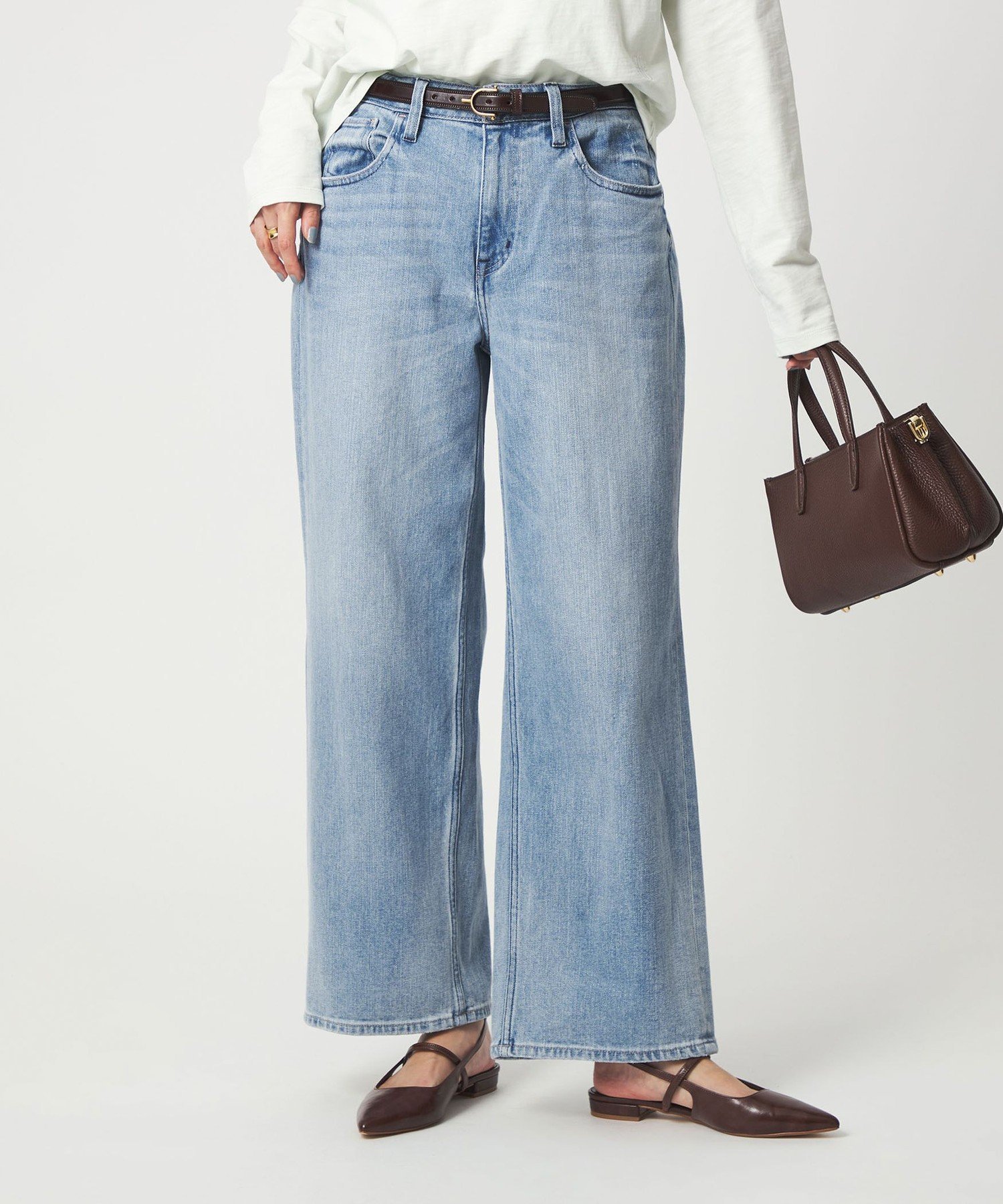【SALE／20%OFF】UNITED ARROWS green label relaxing 【別注】＜Healthy DENIM＞ストレート ワイド デニムパンツ ミッドライズ ユナイテッドアローズ グリーンレーベルリラクシング パンツ ジーンズ・デニムパンツ【送料無料】
