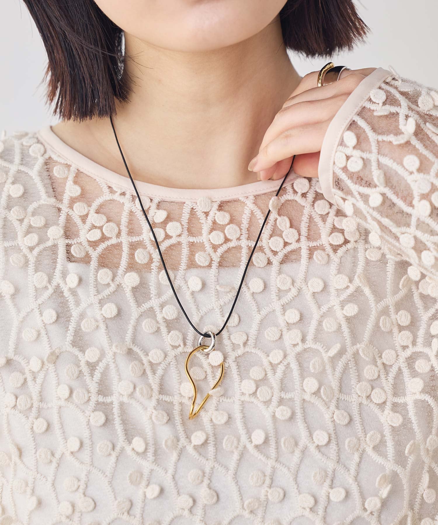 Gready Brilliant Gready Brilliant/(W)コードループネックレス グレディブリリアン アクセサリー・腕時計 ネックレス ゴールド【送料無料】