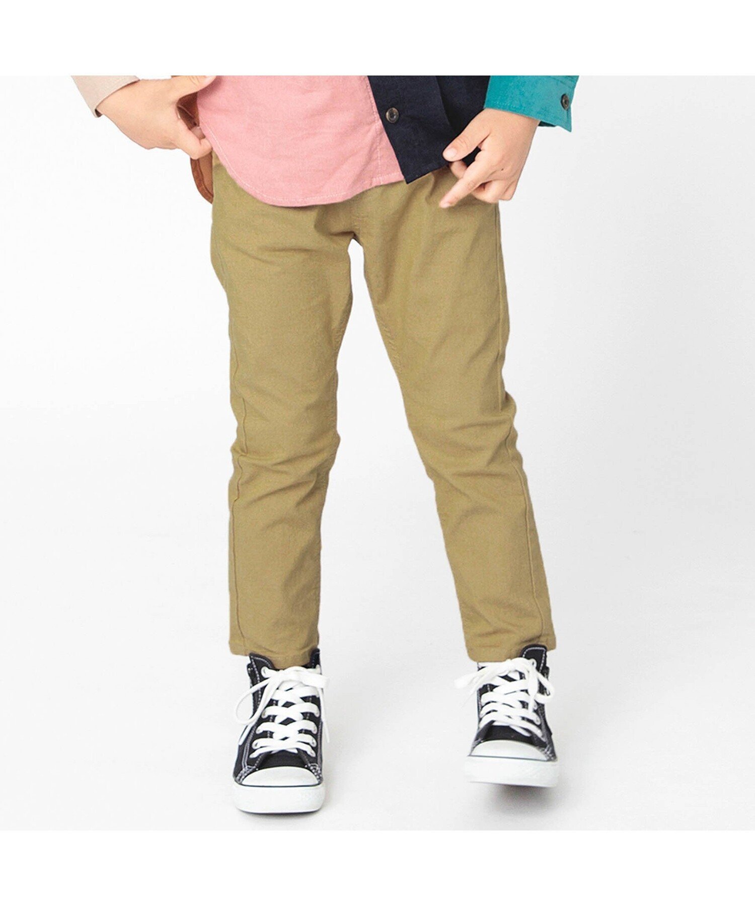 【SALE／40%OFF】BREEZE すぽ軽カラーパンツ 10分丈 エフオーオンラインストア パンツ その他のパンツ グレー カーキグリーン ベージュのサムネイル