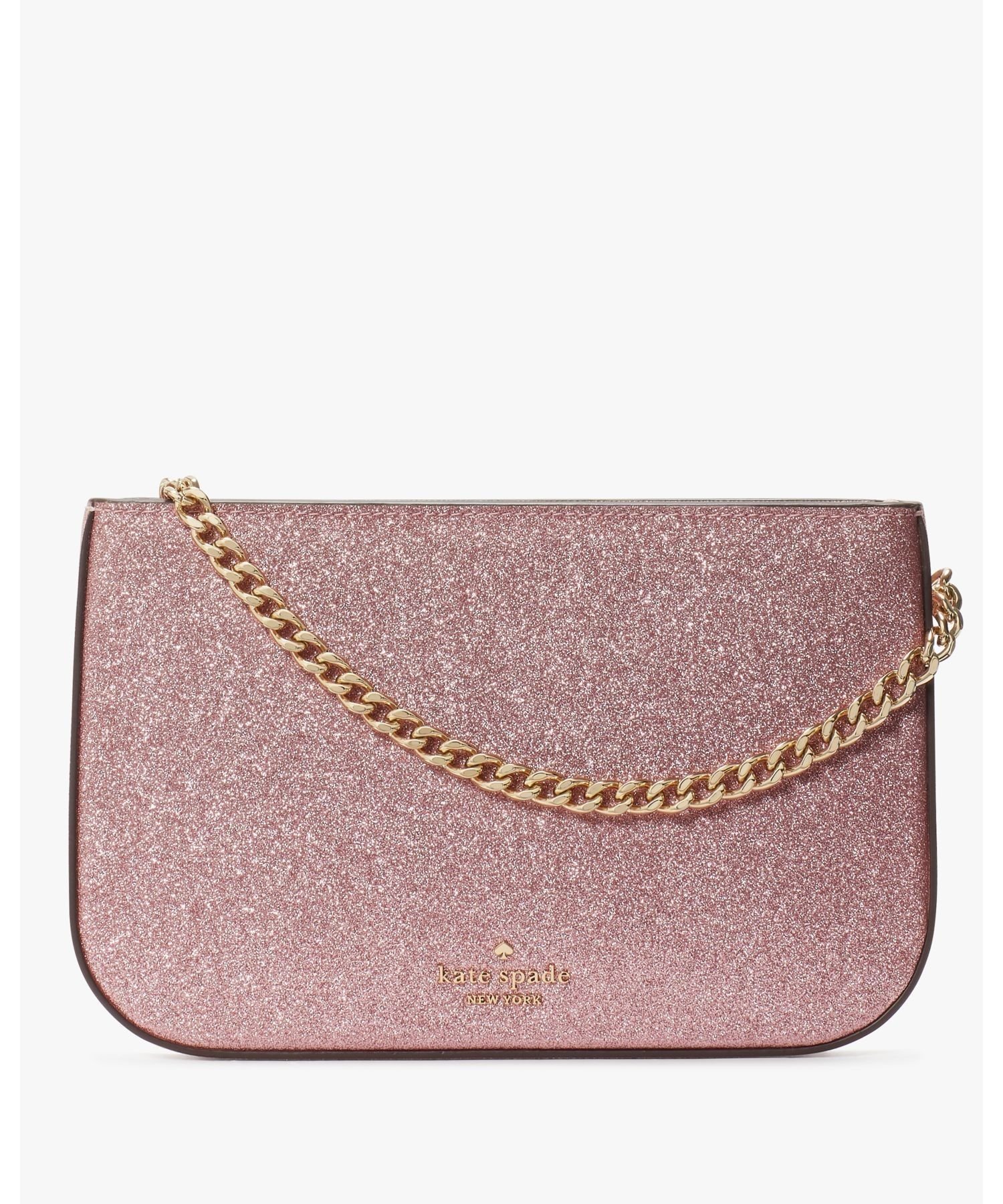 【SALE／70%OFF】kate spade new york グリマー グリッター ミックスド マテリアル ポシェット ケイトスペードニューヨーク バッグ その他のバッグ ピンク【送料無料】