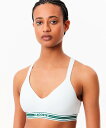 LACOSTE 【EC限定】 ストライプバンドミッドパッドブラレット ラコステ インナー・ルームウェア ブラジャー ホワイト【送料無料】