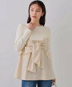 【SALE/40%OFF】OPAQUE.CLIP リボンビスチェドッキングニット【洗濯機洗い可】 オペークドットクリップ トップス ニット ブラック ホワイト