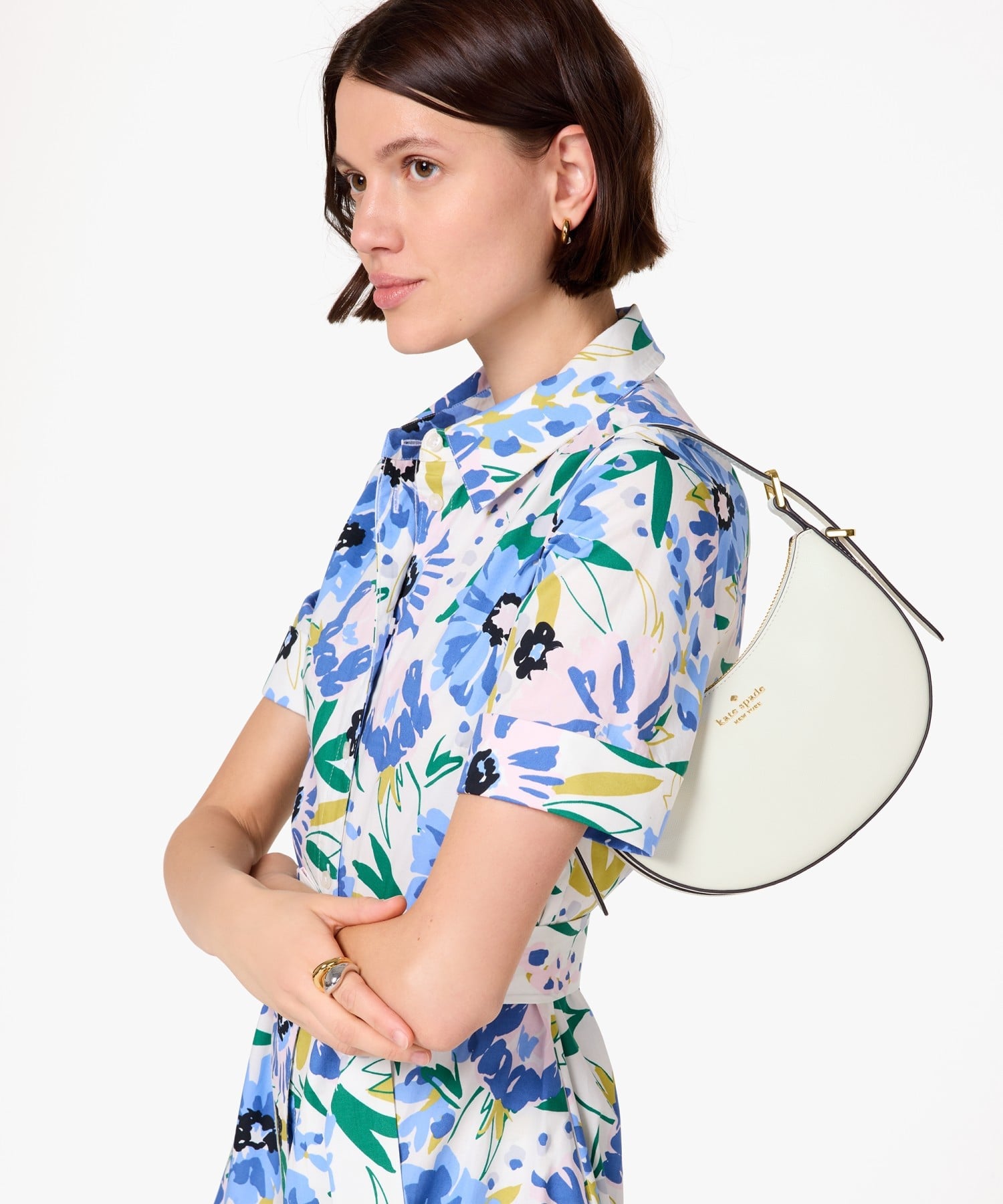 【SALE／76%OFF】kate spade new york ノヴァ クレセント ショルダー バッグ ケイトスペードニューヨーク バッグ ショルダーバッグ ホワイト【送料無料】