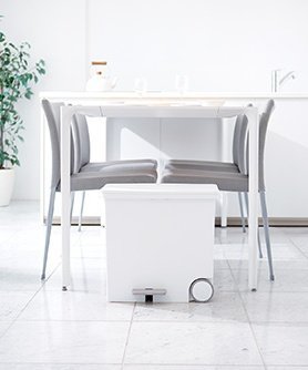 BACKYARD FAMILY オルア25 ワイド ヨコ型分別ペダルペール ローラ インテリア・生活雑貨 ゴミ箱・ダストボックス ホワイト【送料無料】 [2]