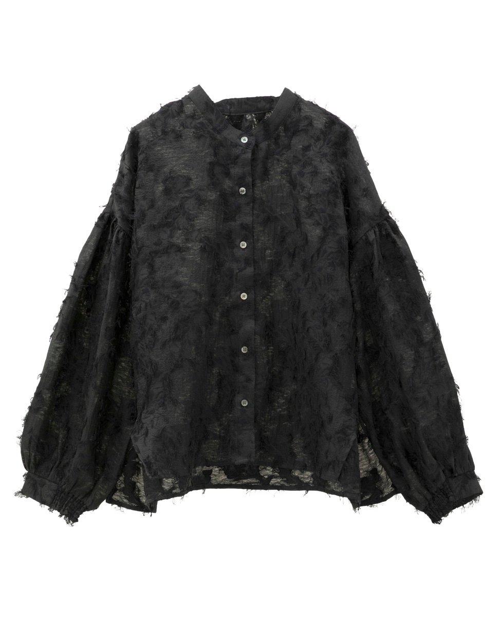 LOGEMENT DE CLAIRE 【LOURMARIN】フリンジジャガードブラウス メルローズク ...