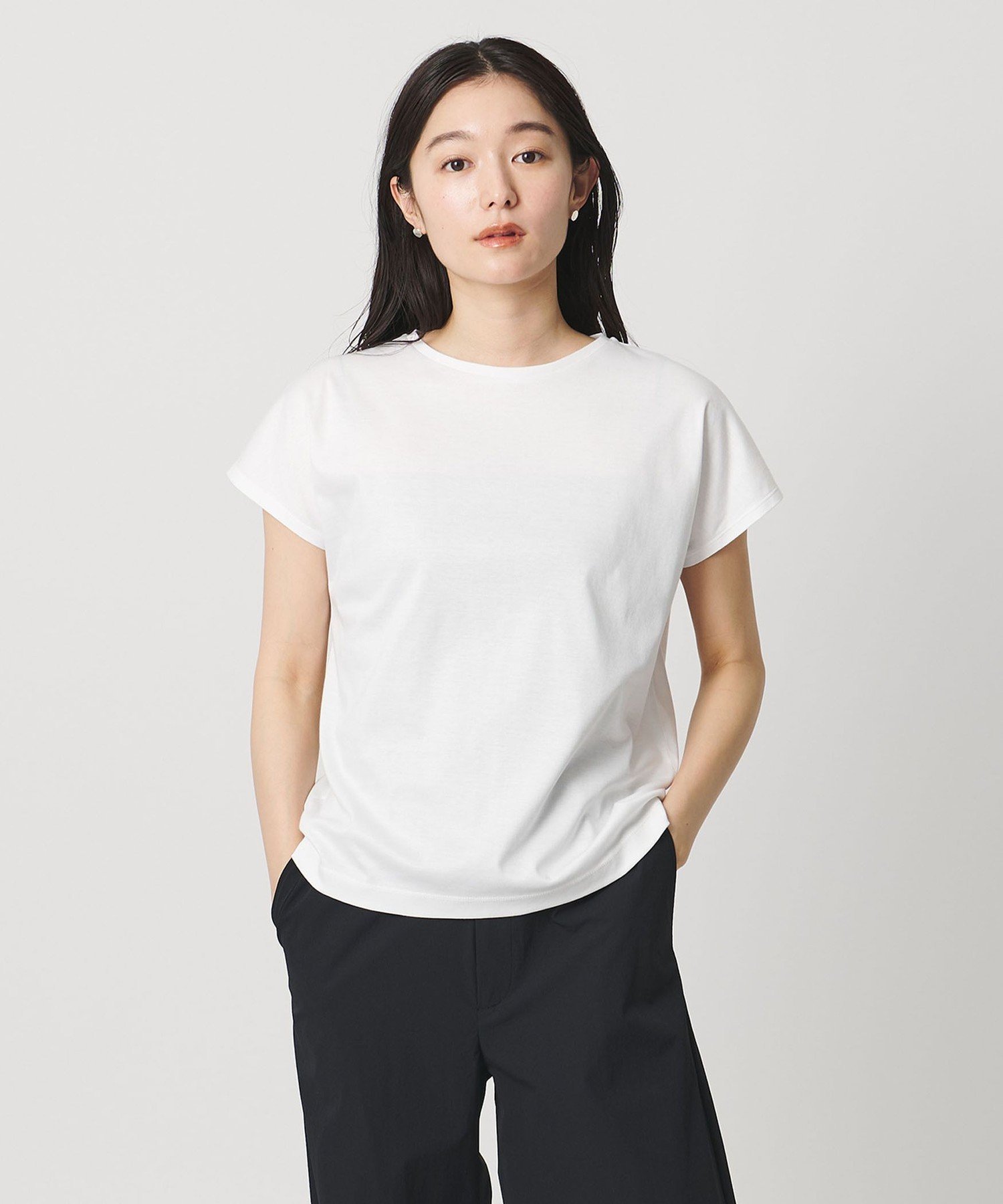 ＜MARW UNITED ARROWS＞フレンチスリーブ Tシャツ 汗ジミ防止 ビューティー＆ユース ユナイテッドアローズ トップス カットソー・Tシャツ ホワイト グレー ネイビー ブラック ブラウン