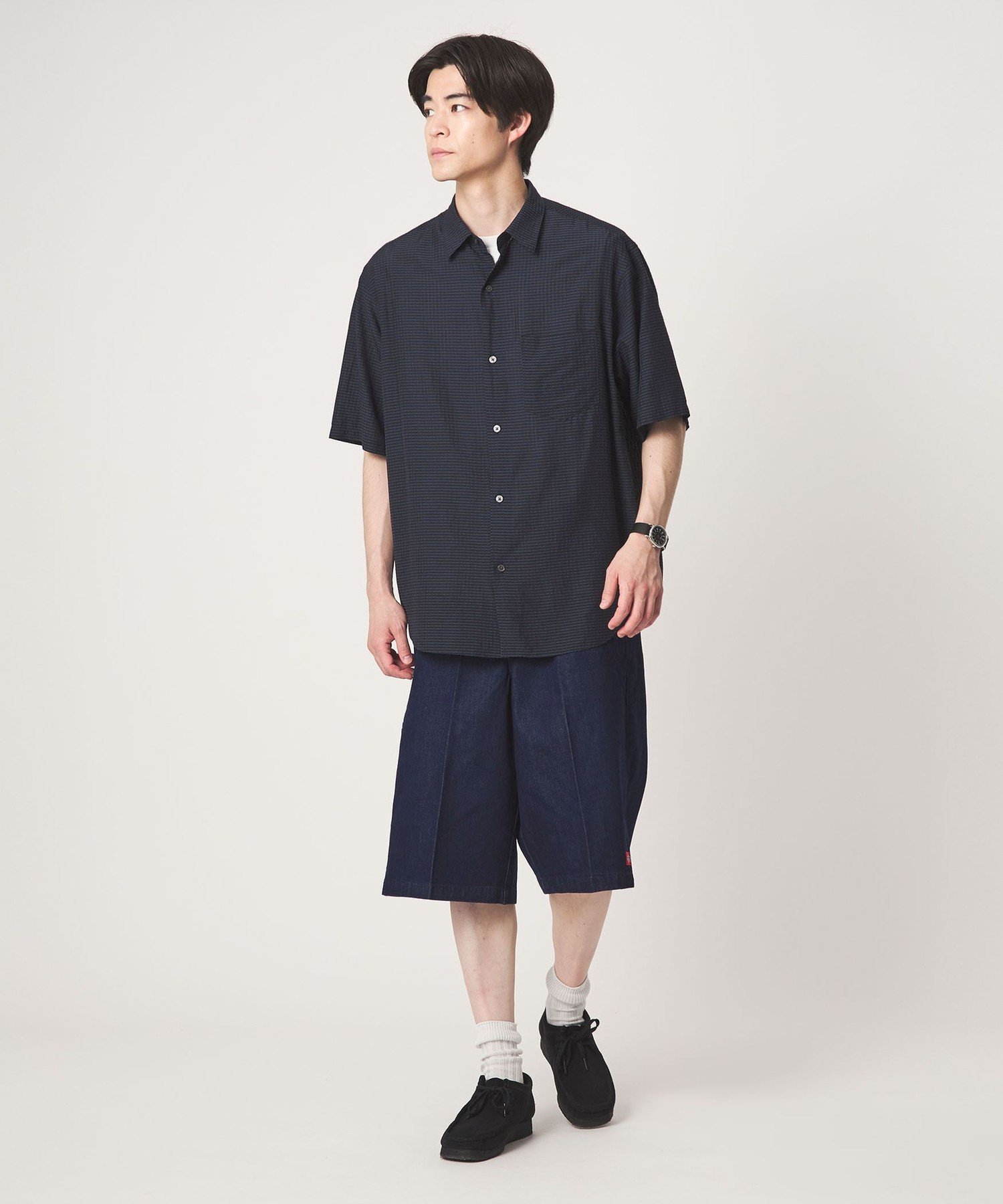 ＜Dickies＞デニム イージー ショーツ ショートパンツ ユナイテッドアローズ グリーンレーベルリラクシング パンツ その他のパンツ ネイビー ブラック
