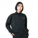 【SALE/50%OFF】New Balance テックニットオーバーサイズクォータージップ ニューバランス トップス スウェット・トレーナー ブラック ピンク...