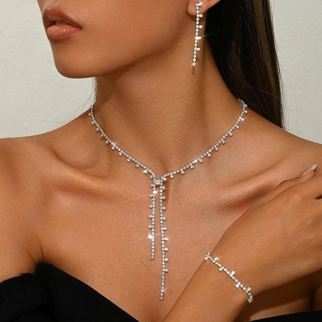 【SALE／45%OFF】Forcement 【3点セット】ネックレス&ブレスレット&ピアス メゾンドラティール アクセサリー・腕時計 ネックレス シルバー