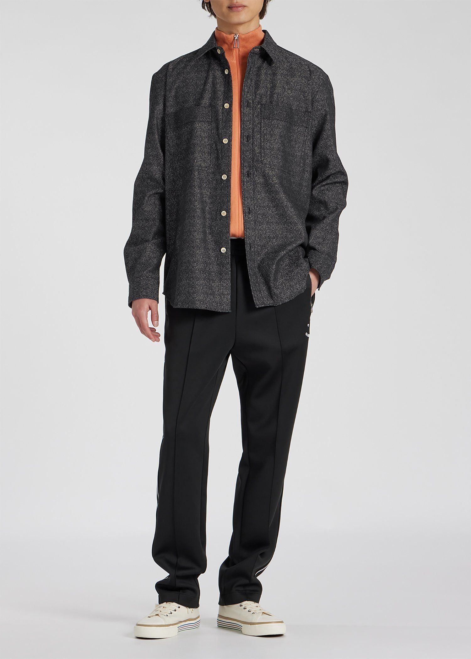 【SALE／30%OFF】PS Paul Smith ミックステクスチャー カジュアルシャツ ポール・スミス トップス シャツ・ブラウス ブラック【送料無料】