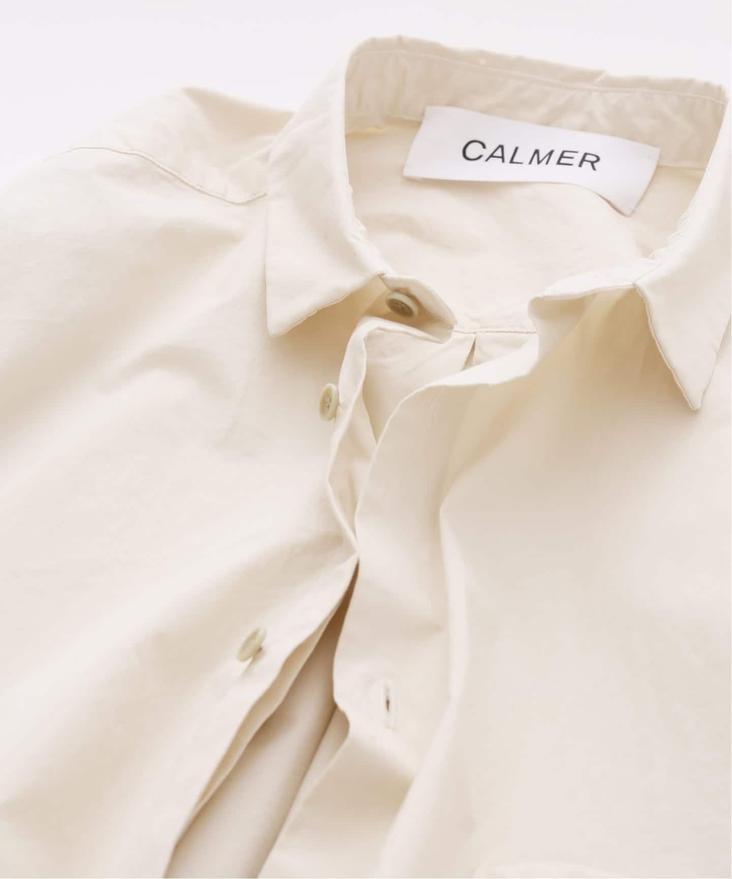 CALMER NATURAL DYE BIG SH / ナチュラルダイビッグシャツ スピックアンドスパン トップス シャツ・ブラウス グレー ベージュ【送料無料】