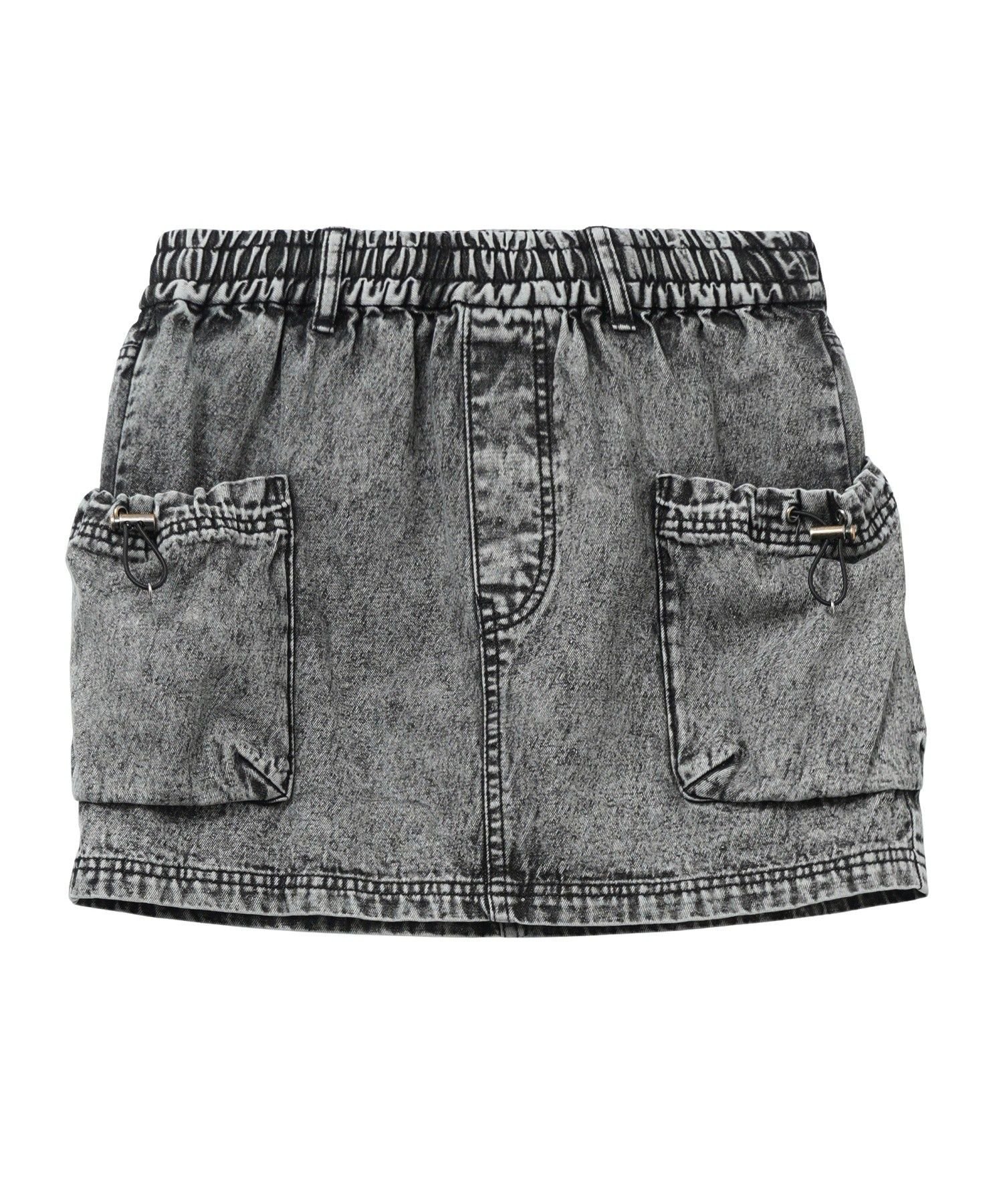X-girl DENIM EASY MINI SKIRT エックスガール スカート その他のスカート ブラック