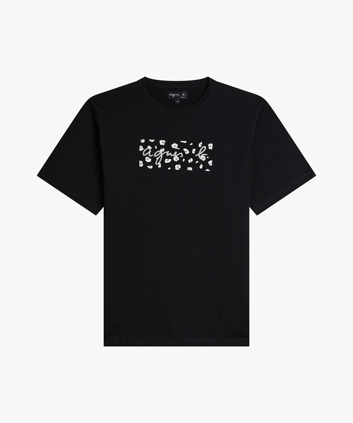 ロゴ プリント オーガニックコットン 半袖 Tシャツ "b. Style" アニエスベー トップス カットソー・Tシャツ ブラック